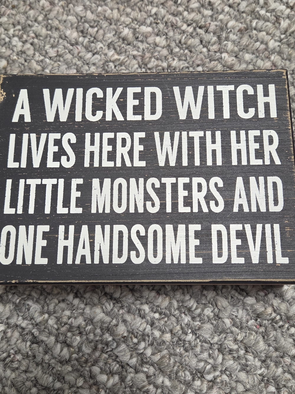 Wooden Wicked Witch Halloween Sign - Charming Humor
